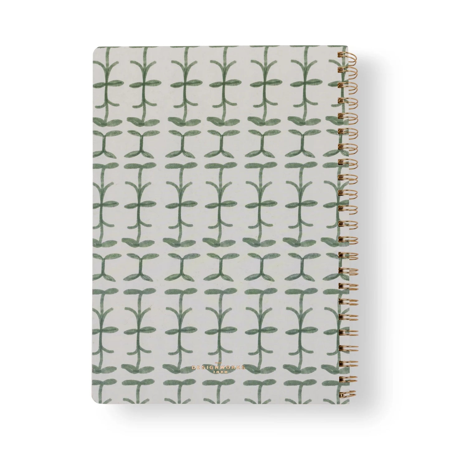 Tulip Twin Wire Notebook - Large Green Vine