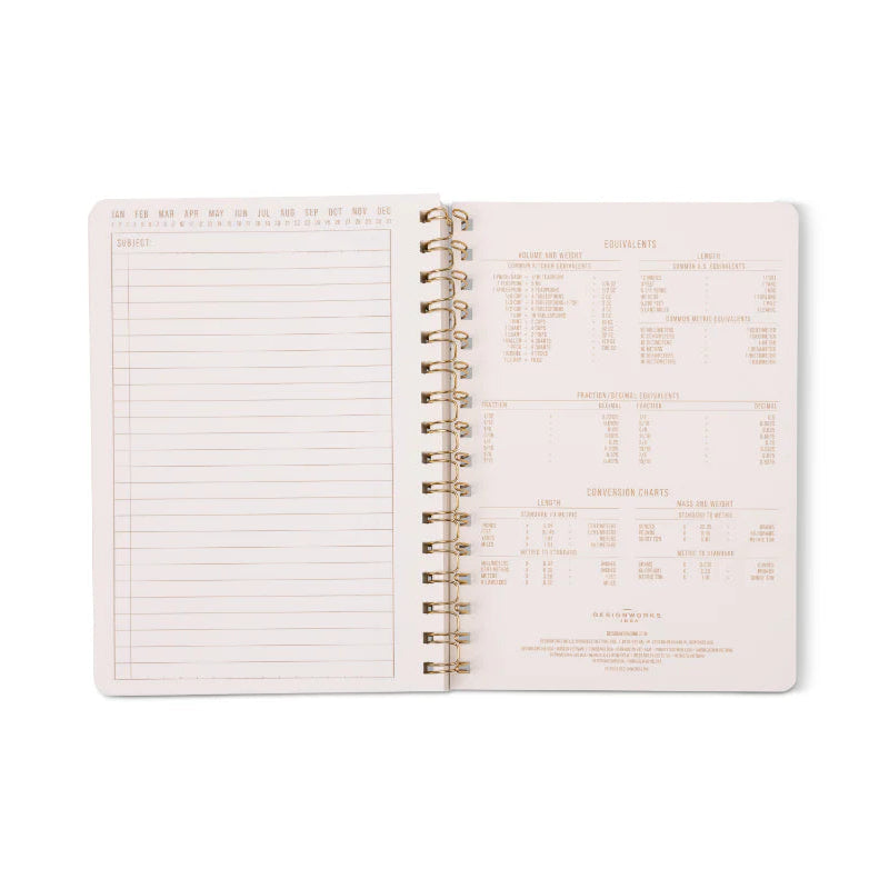 Tulip Twin Wire Notebook - Small Blue Lattice