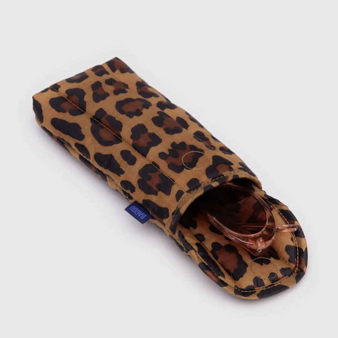 Puffy Glasses Sleeve - Leopard