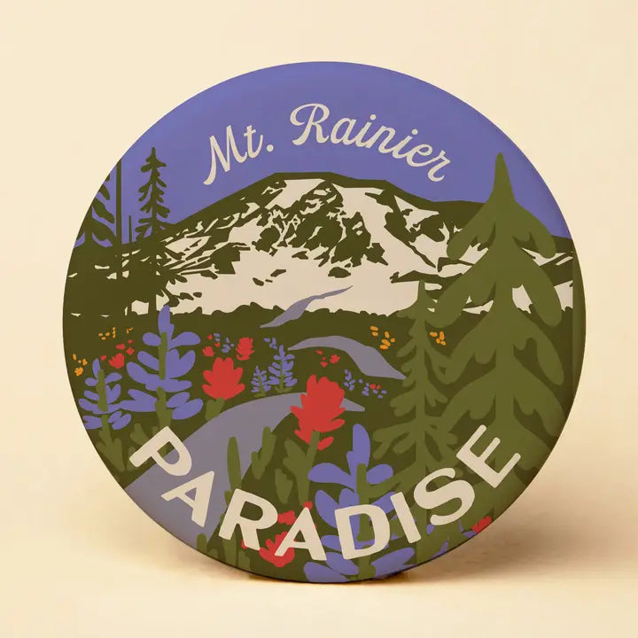 WA Mt. Rainier Paradise Round Magnet