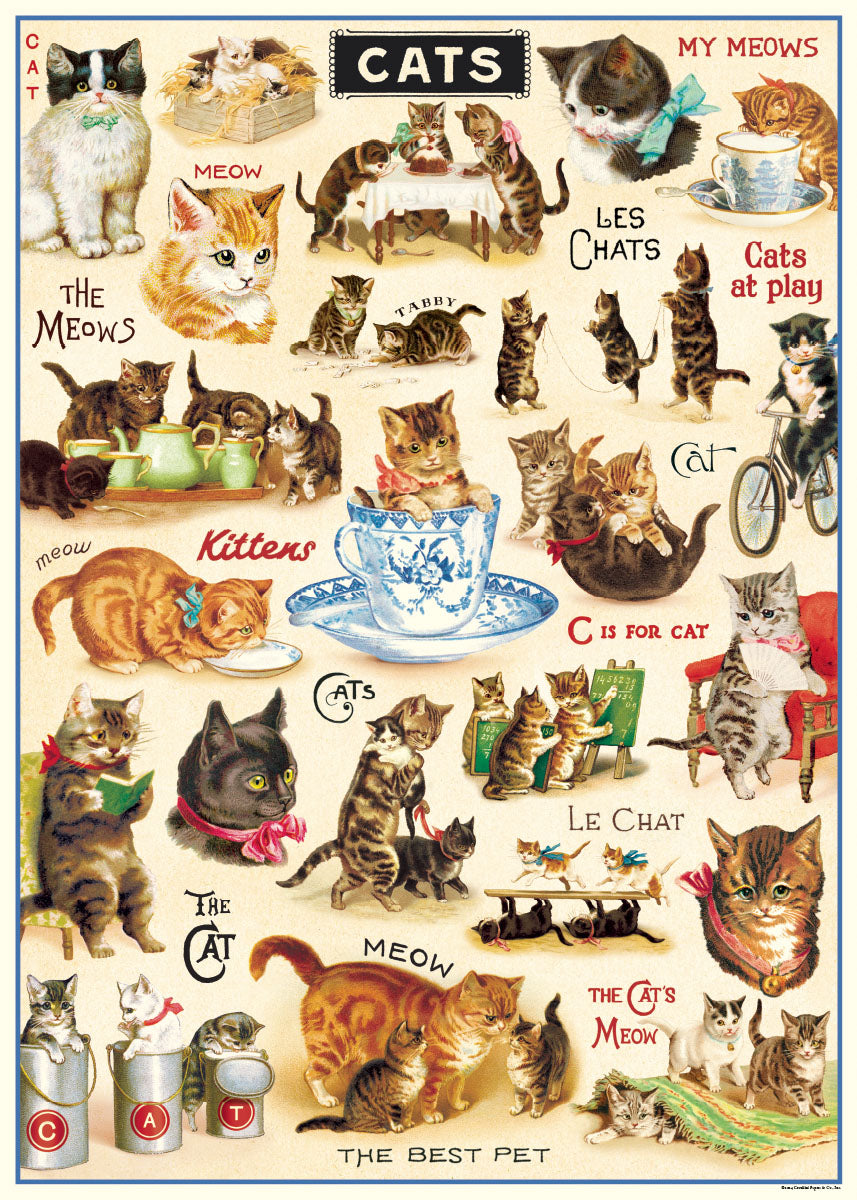 Cavallini & Co. Wrap - Vintage Cats 2