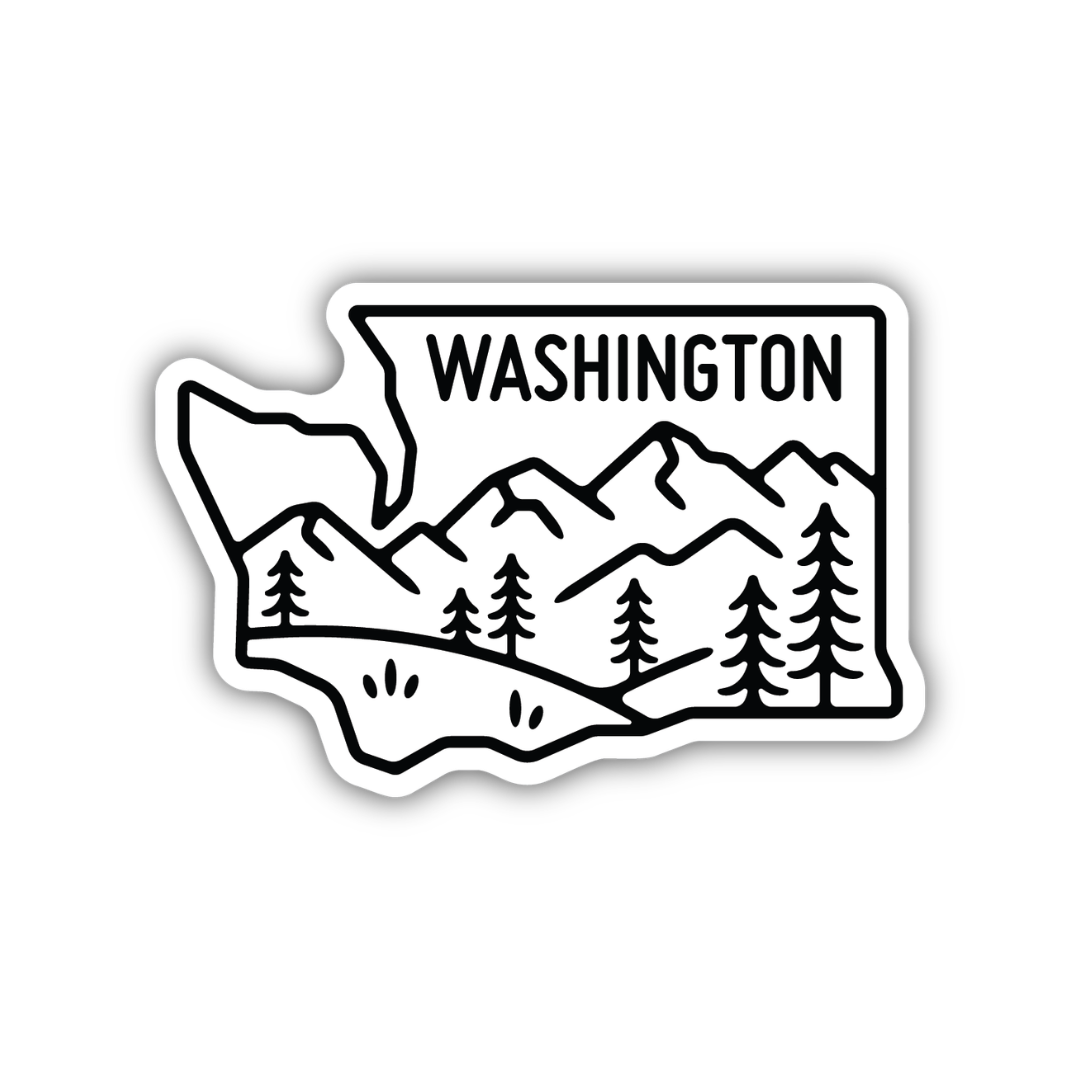 Washington Landscape Scene Sticker