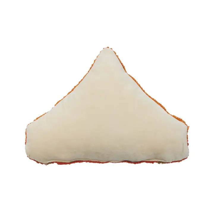 Back of pillow is cream velvet