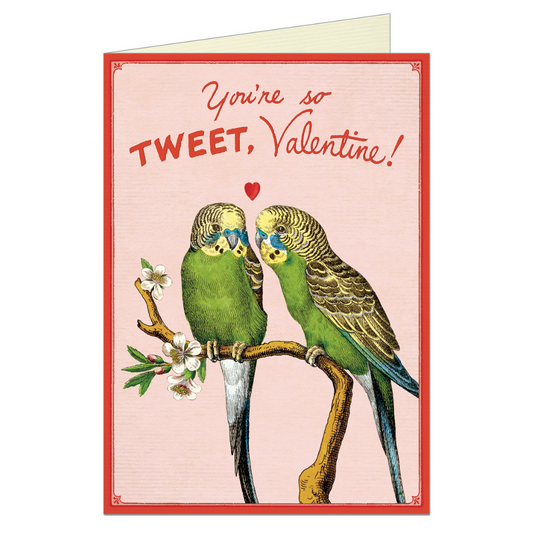 Cavallini & Co. Greeting Card - Valentine Lovebirds