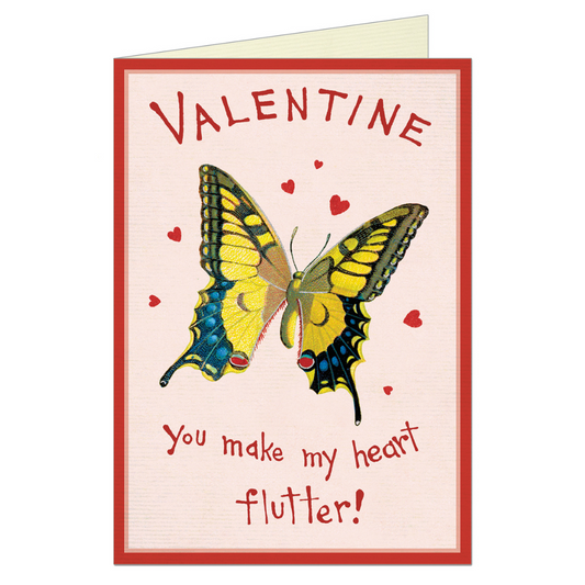 Cavallini & Co. Greeting Card - Valentine Butterfly