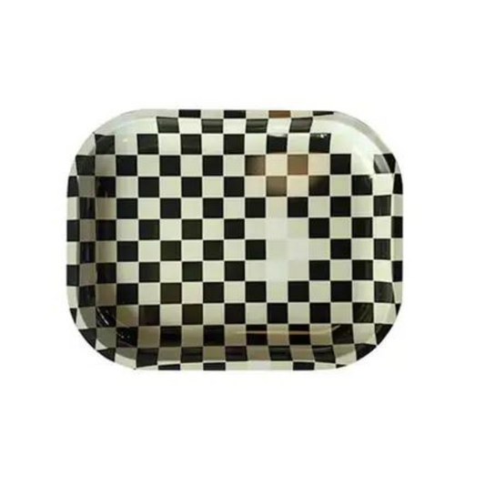 Golden Gems Small Tray - Black & White Checker
