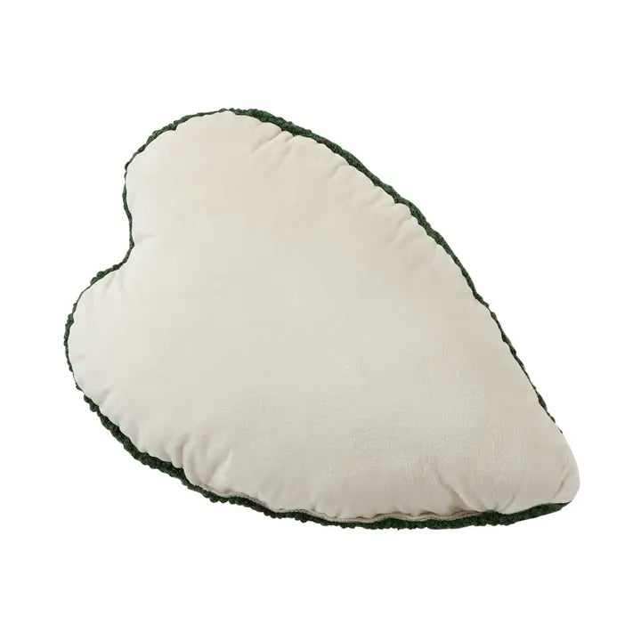 Back of pillow is cream velvet