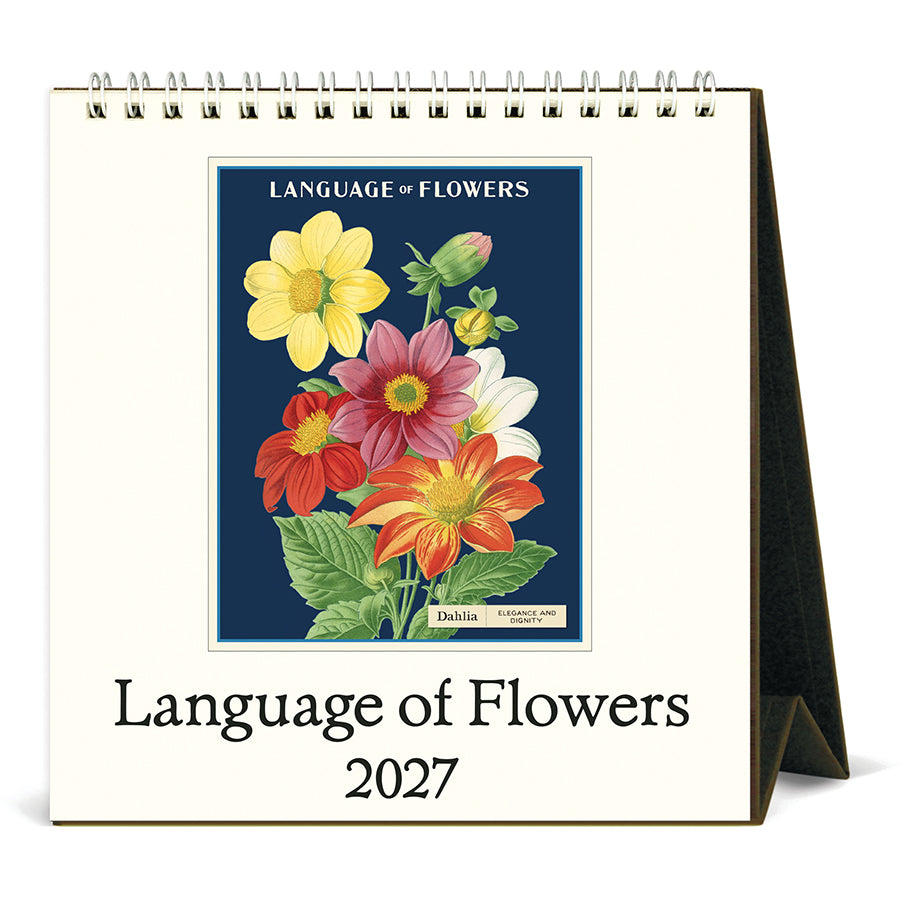Cavallini & Co. 2027 Desk Calendar - Language of Flowers