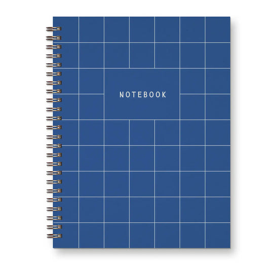Grid Print Notebook Journal - Sapphire
