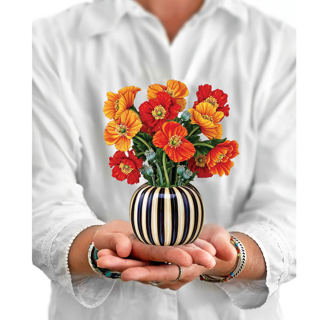 Person holding the bouquet for scale