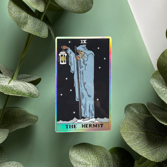 Holographic Sticker - The Hermit Tarot Card