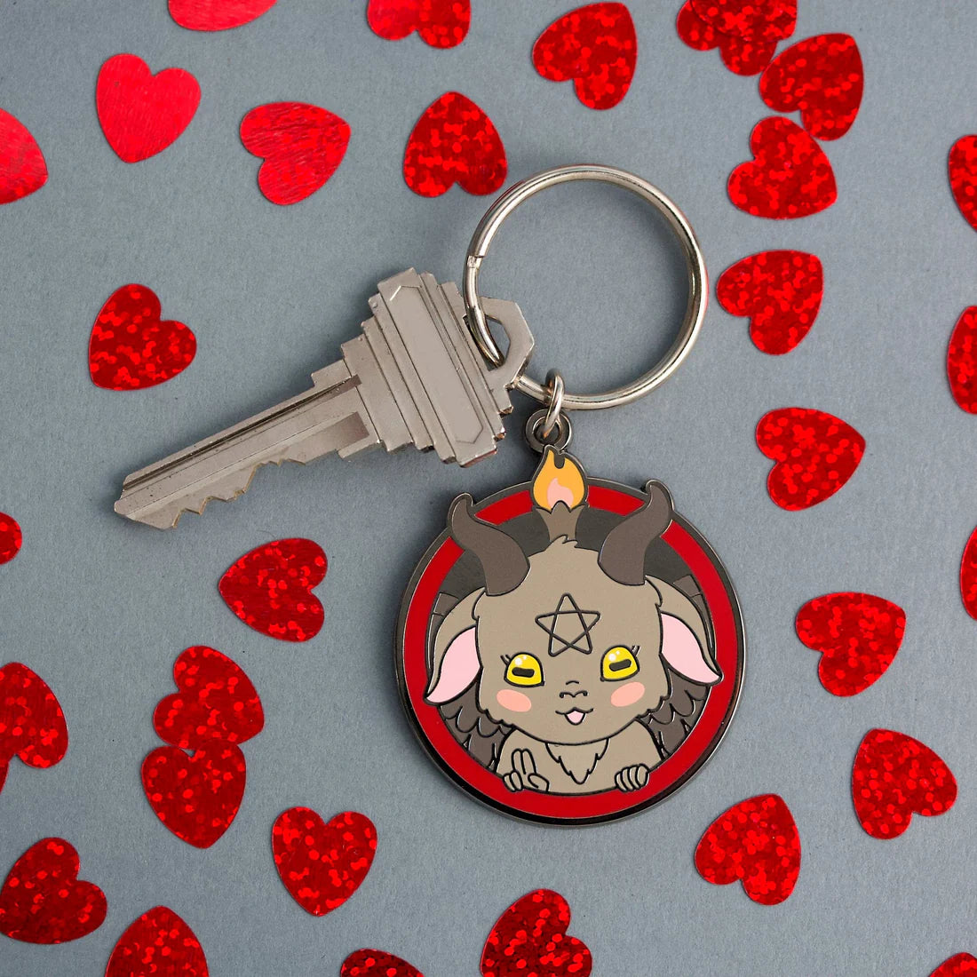 Keychain holding a key