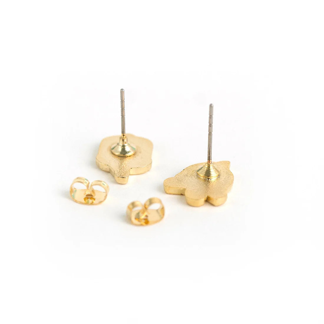 back of earrings showing the posts and earring backs.