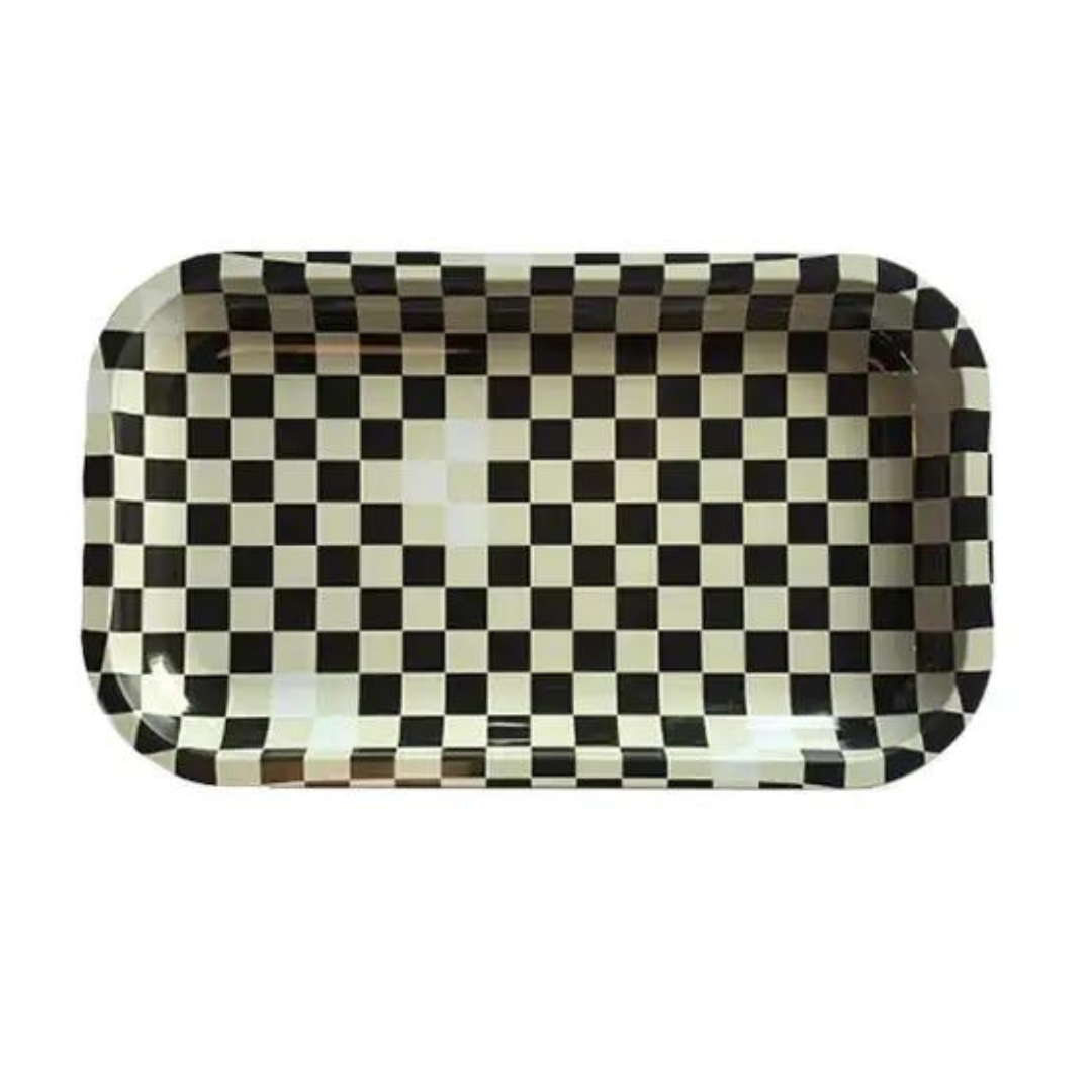 Golden Gems Medium Tray - Black & White Checker