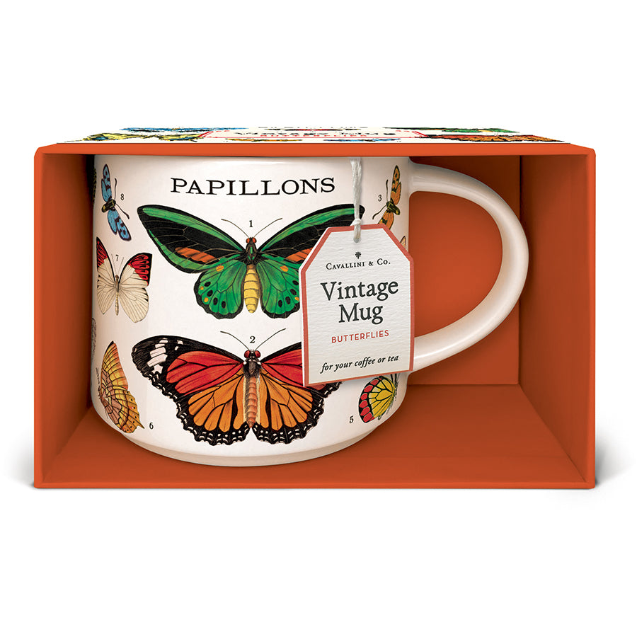 Cavallini & Co. Vintage Mug - Butterflies
