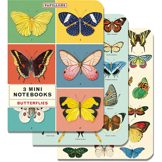 Cavallini & Co. 3 Mini Notebooks - Butterflies
