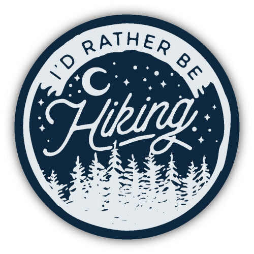 Id Rather Be Hiking Sticker