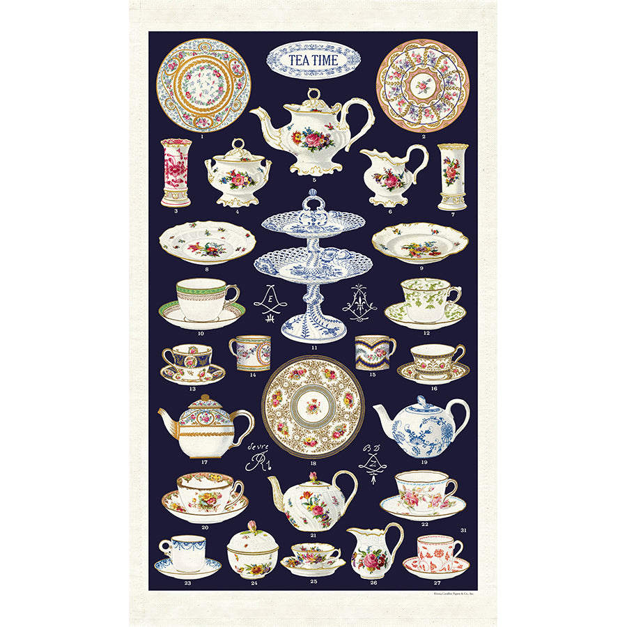 Cavallini & Co. Tea Towel -Tea Time