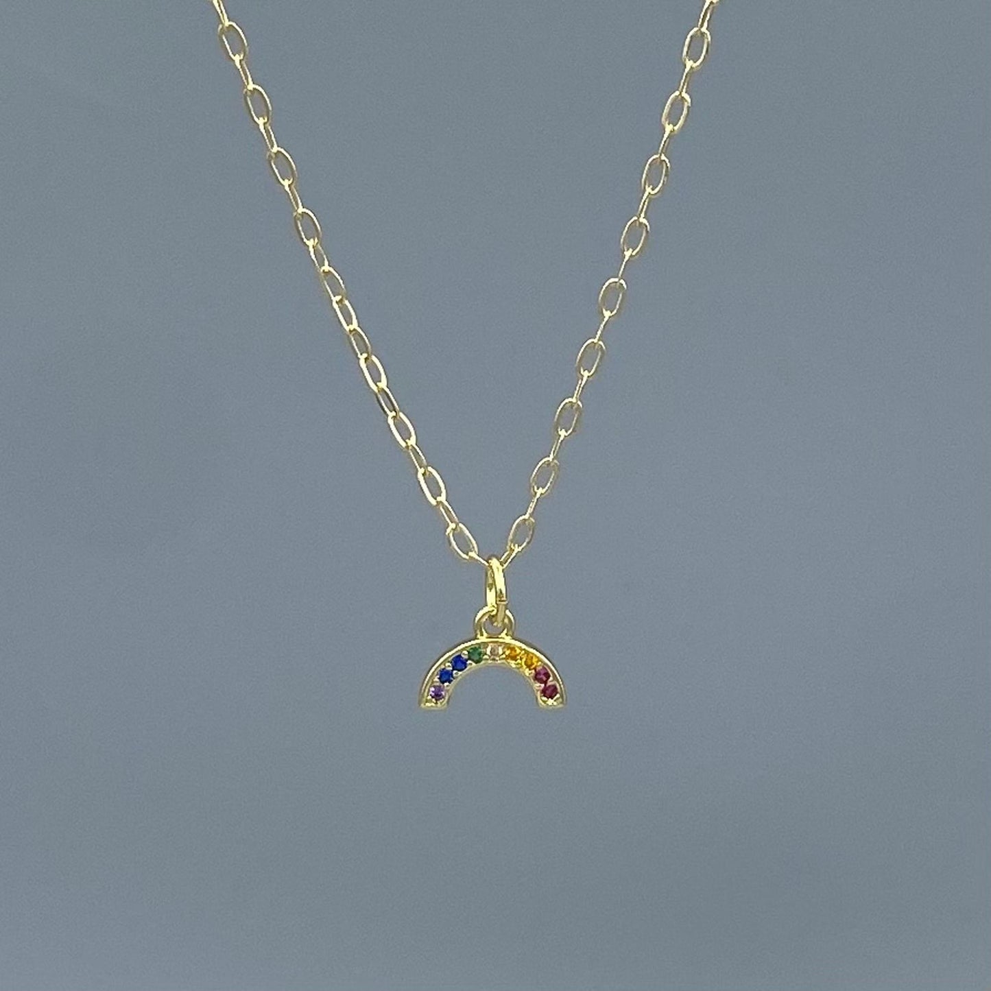 GF Tiny Rainbow Charm Necklace