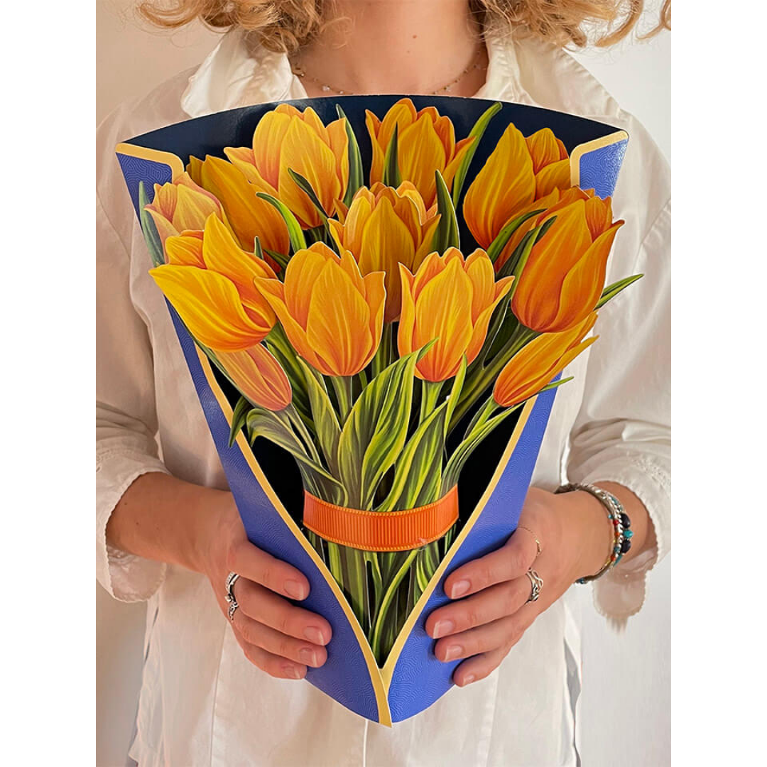 Yellow Tulips FreshCut Paper Card