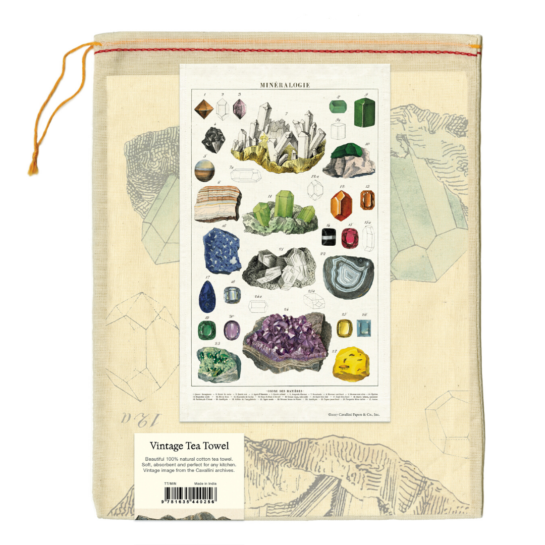 Cavallini & Co. Tea Towel - Mineralogy