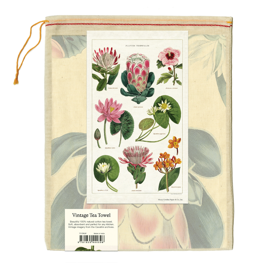 Cavallini & Co. Tea Towel - Tropical Plants