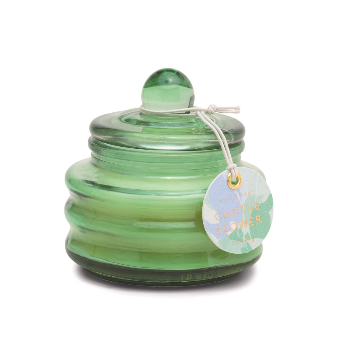 Beam 3oz Mint Green Glass-Cactus Flower
