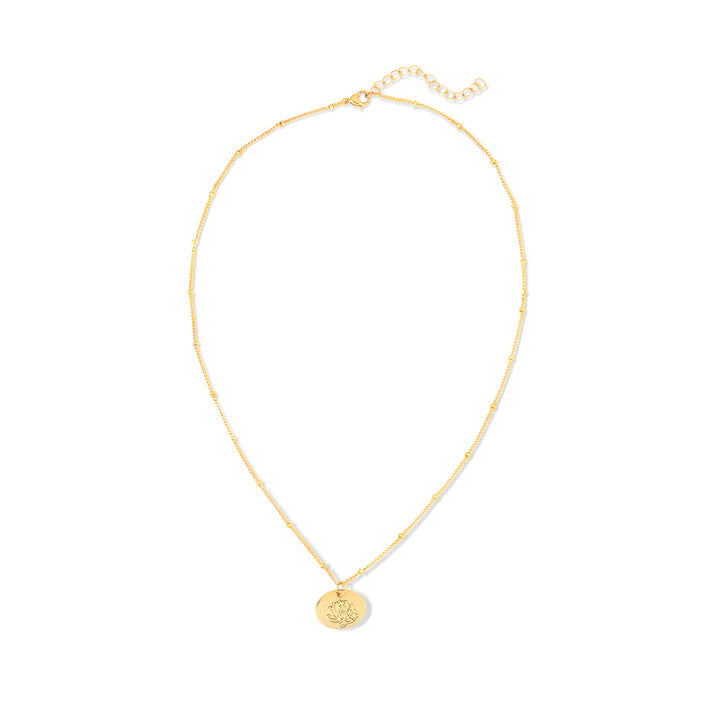 Birth Month Flower Necklace - Lotus (July)