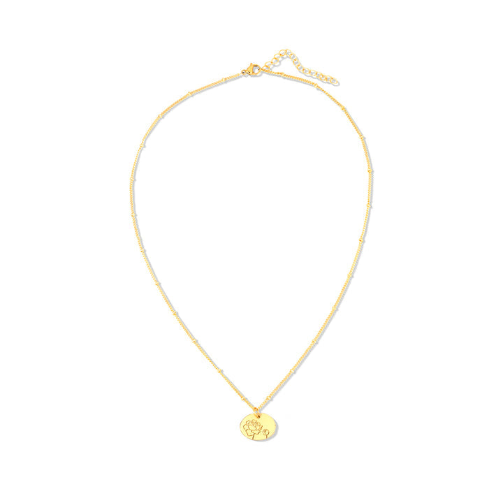 Birth Month Flower Necklace - Peony (September)