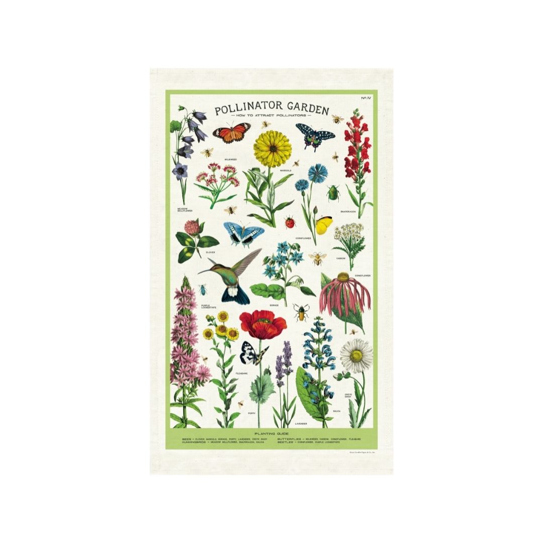 Cavallini & Co. Tea Towel - Pollinator Garden