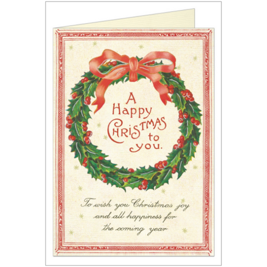 Cavallini & Co. Greeting Card - Christmas Wreath