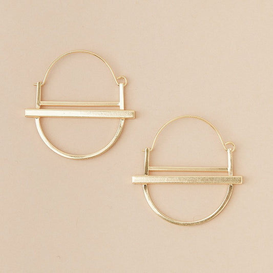Refined Earring Collection - Saturn Hoop/Gold Vermeil