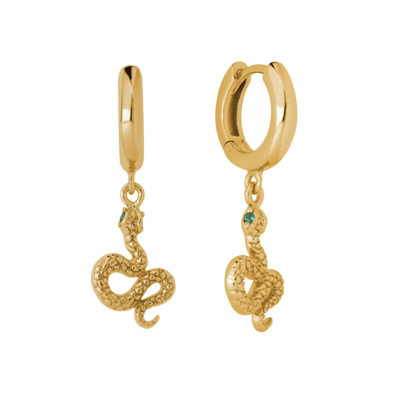 GF Textured Snake Hoops