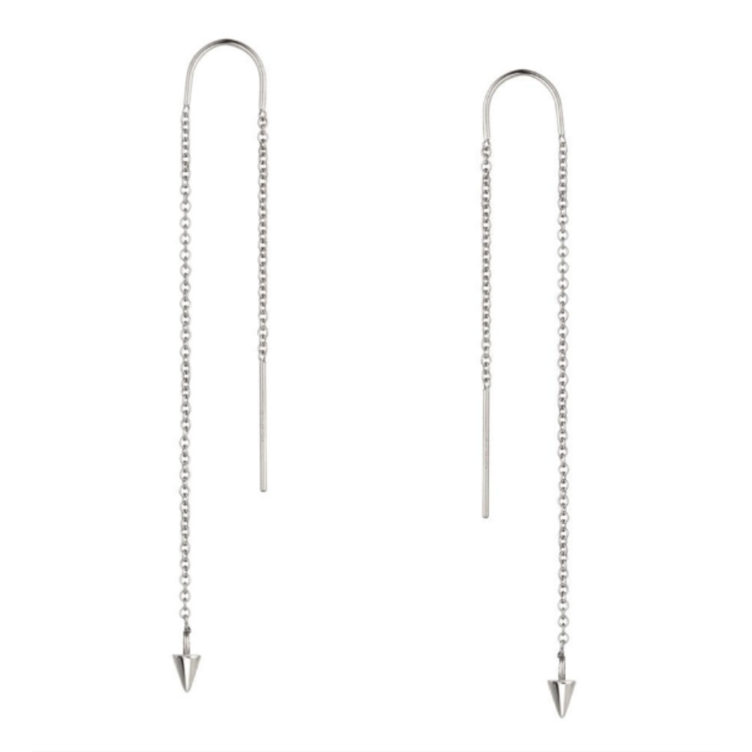 Spike Ear Threader-Silver