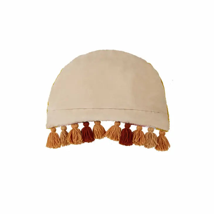 Warm Rainbow With Tassels Hook Pillow