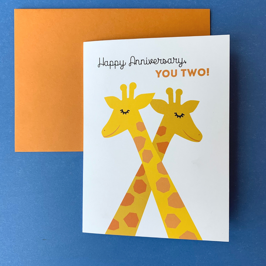 Giraffe Couple Anniversary Card