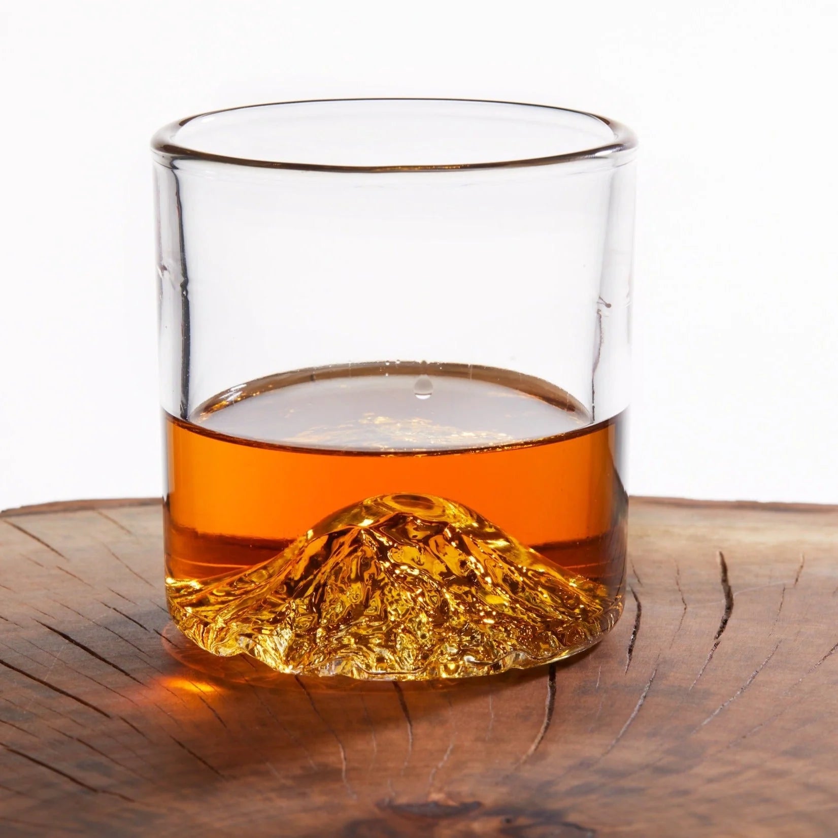 The Mt. Bachelor Tumbler | Handblown Mountain Whiskey Glass Made in USA