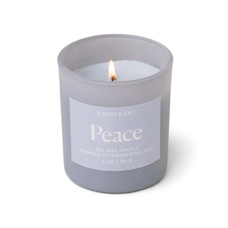 Wellness 5oz Milky Matte Glass Candle - Peace