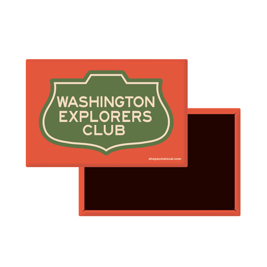 Washington Explorers Club Badge Rectangle Magnet - Stocklist Goods & Gifts