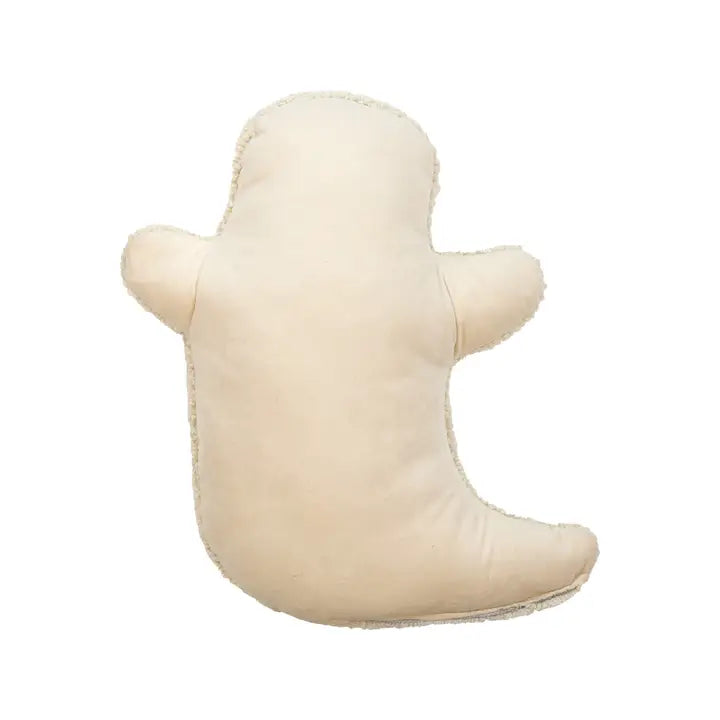 Back of pillow is cream velvet