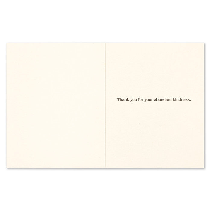Inside: thank you for your abundant kindness