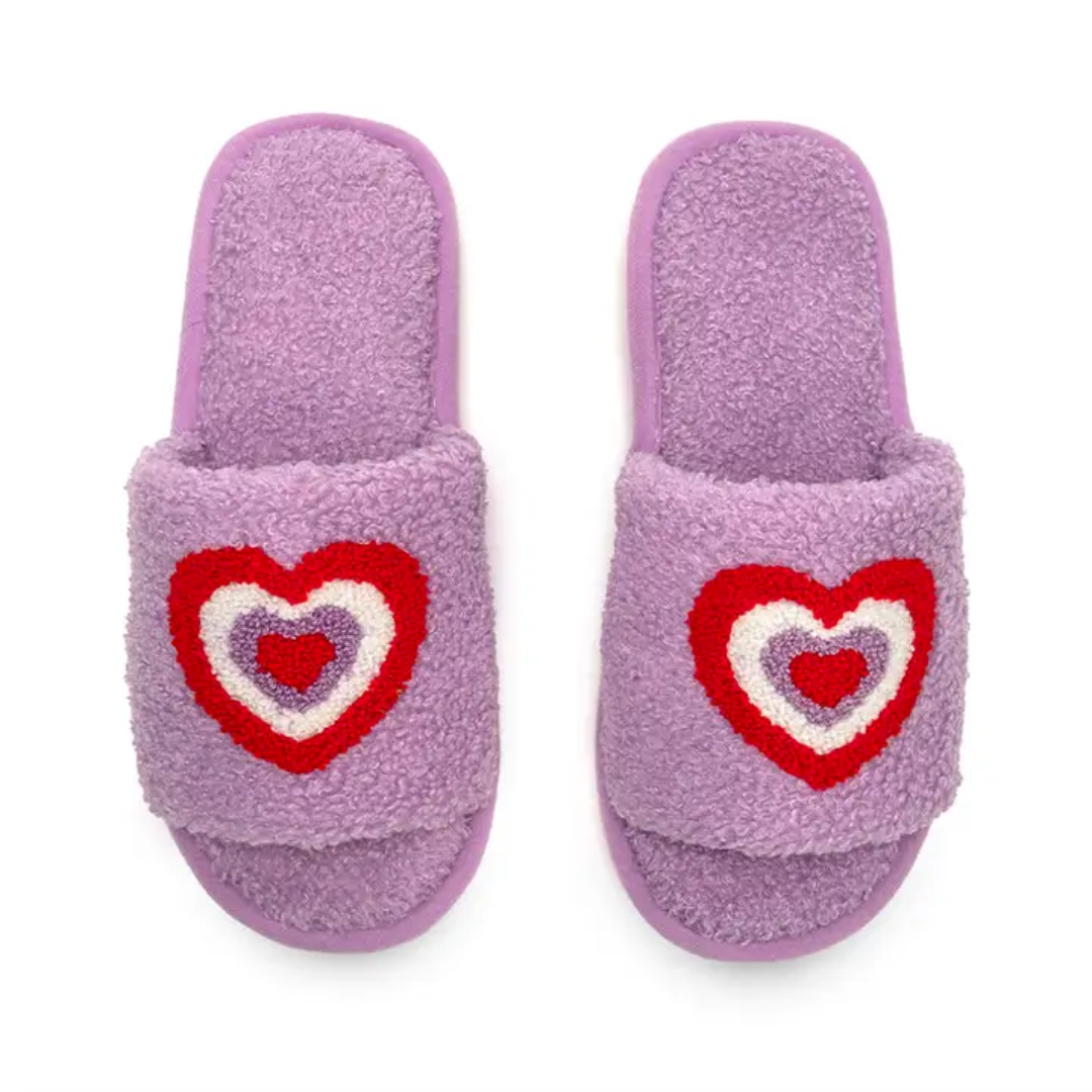 Living Royal Slide Slippers - Hearts