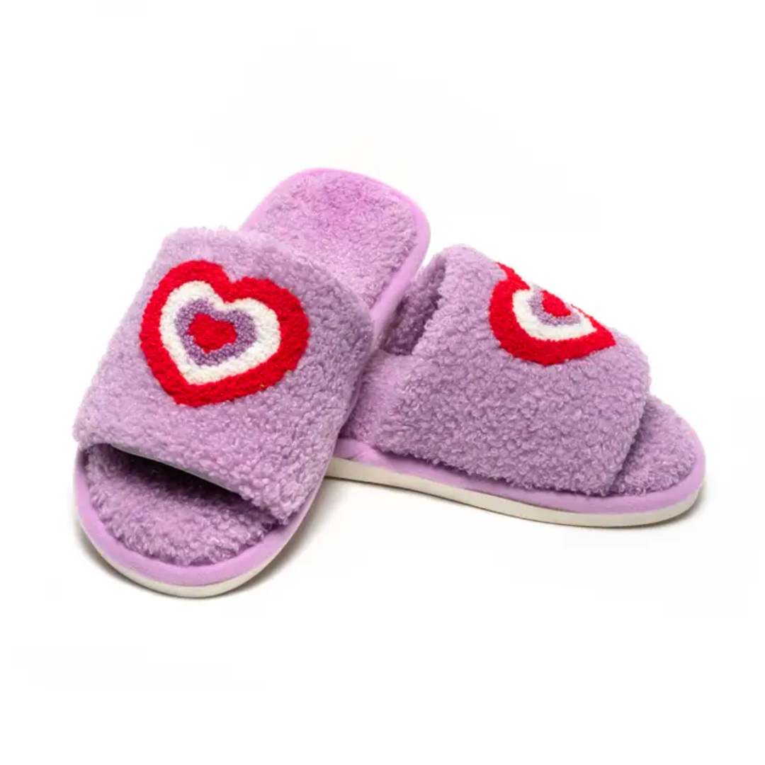 Living Royal Slide Slippers - Hearts