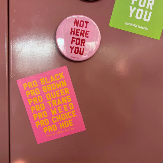 Pro Hoe Sticker - Hot Pink