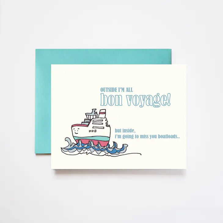 Boatloads of Bon Voyage Greeting Card