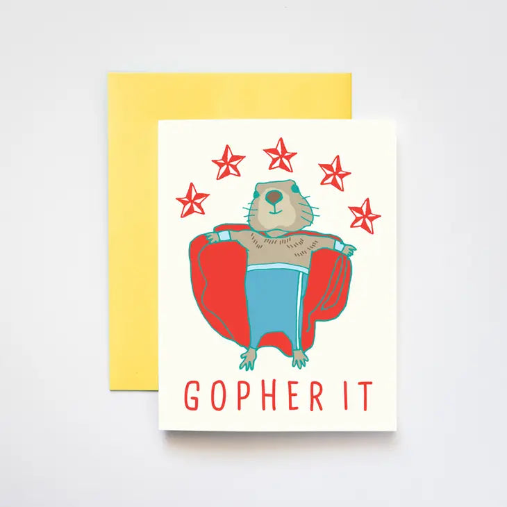 Gopher It! Encouragement Card
