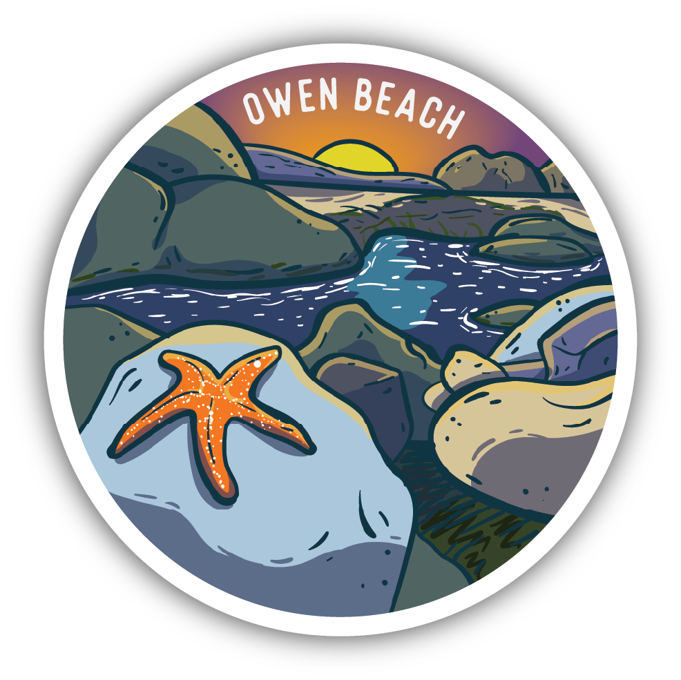 Owen Beach Starfish Scene ND Sticker