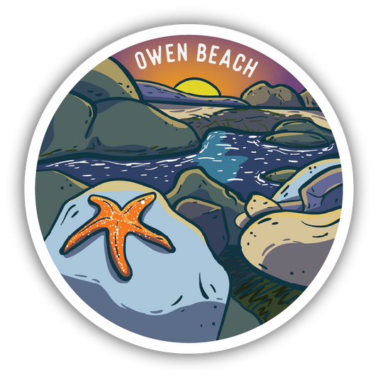 Owen Beach Starfish Scene ND Sticker