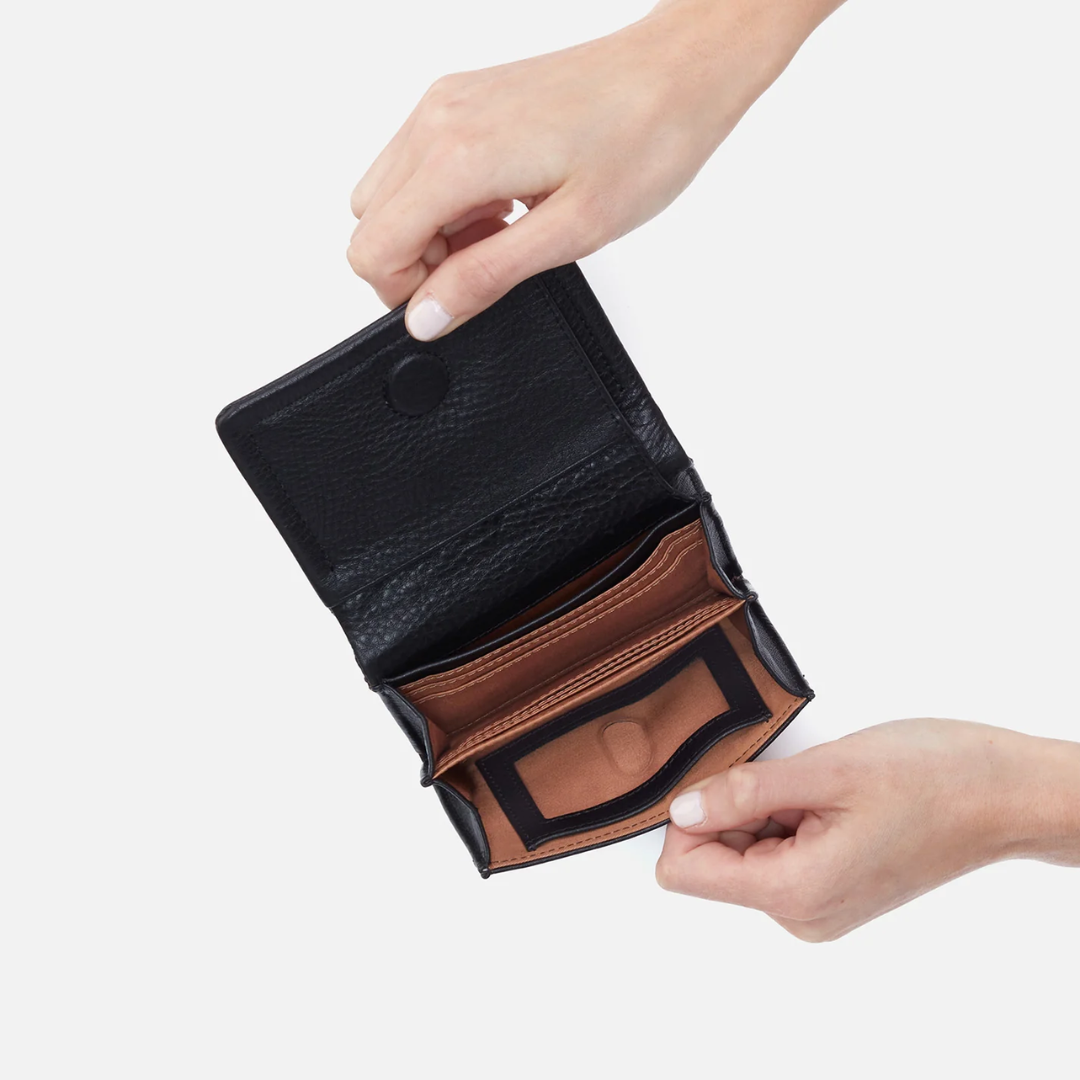 Hobo Lumen Medium Bifold Wallet - Black