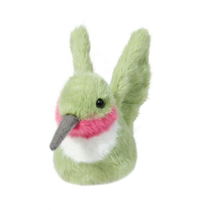 Image from the front of a plush hummingbird